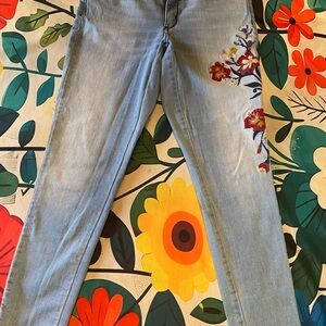 Universal Thread Light Blue Floral Jeans